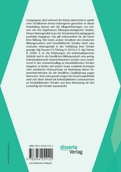 Produktbild: Individualisiertes Lernen in der beruflichen Bildung: Eine Analyse der Effektivi