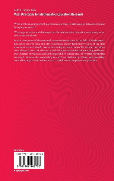 Produktbild: Vital Directions for Mathematics Education Research