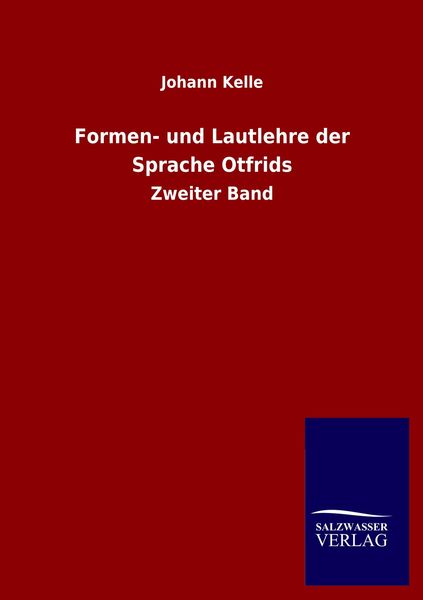 Produktbild: Formen- und Lautlehre der Sprache Otfrids