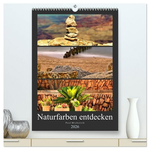 Produktbild: Naturfarben entdecken (hochwertiger Premium Wandkalender 2026 DIN A2 hoch), Kunstdruck in Hochglanz