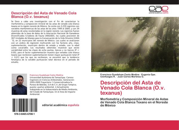 Produktbild: Descripci&oacute;n del Asta de Venado Cola Blanca (O.v. texanus)