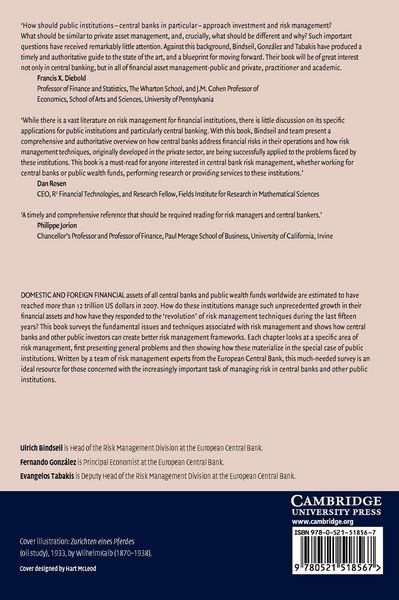 Produktbild: Risk Management for Central Banks and Other Public Investors