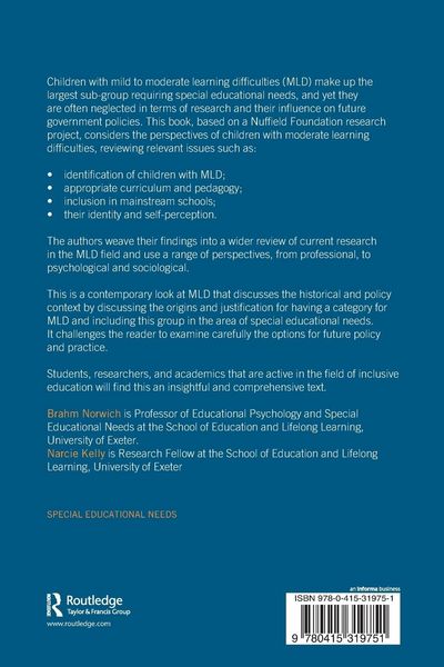 Produktbild: Moderate Learning Difficulties and the Future of Inclusion