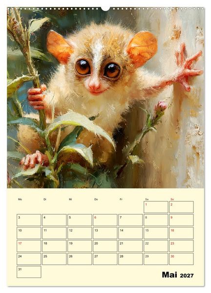Produktbild: Koboldmakis. Kleine H&uuml;ter des Dschungels (hochwertiger Premium Wandkalender 2027 DIN A2 hoch), Kunstdruck in Hochglanz
