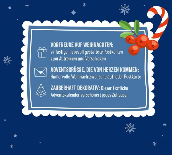 Produktbild: Postkarten-Adventskalender. Bitte lassen Sie Ihr Geb&auml;ck nicht unbeaufsichtigt!