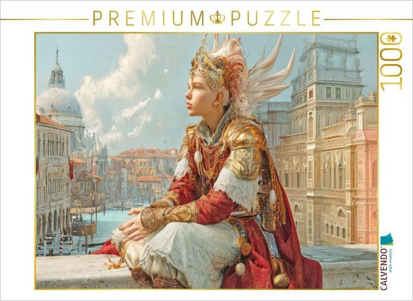 CALVENDO Puzzle Venedig in bunten Werken | 1000 Teile Lege-Größe 64x48cm Foto-Puzzle für glückliche Stunden
