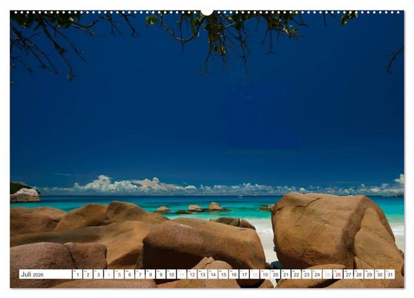 Produktbild: Seychellen - Ein letztes Paradies auf Erden (hochwertiger Premium Wandkalender 2026 DIN A2 quer), Kunstdruck in Hochglanz