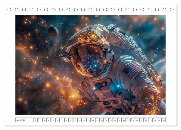 Produktbild: Galaktische Abenteuer (Tischkalender 2026 DIN A5 quer), CALVENDO Monatskalender