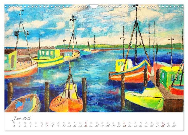 Produktbild: R&uuml;gen in Farbe - Mit Pinsel und Farbe auf der Lieblingsinsel (Wandkalender 2026 DIN A3 quer), CALVENDO Monatskalender