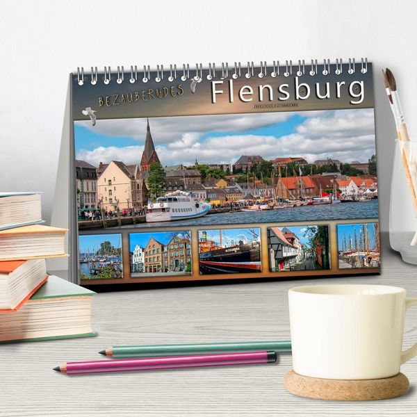 Produktbild: Bezauberndes Flensburg (Tischkalender 2026 DIN A5 quer), CALVENDO Monatskalender