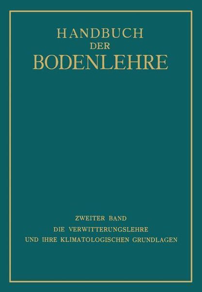 Produktbild: Die Verwitterungslehre und ihre Klimatologischen Grundlagen