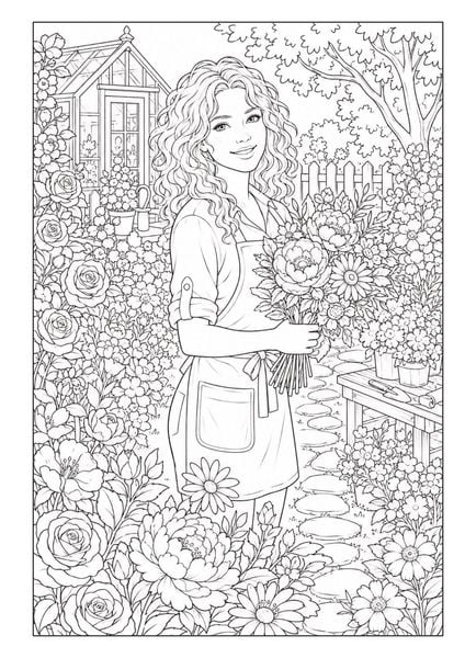 Produktbild: Garten Malbuch f&uuml;r Erwachsene &ndash; 50 Ausmalbilder zur Entspannung
