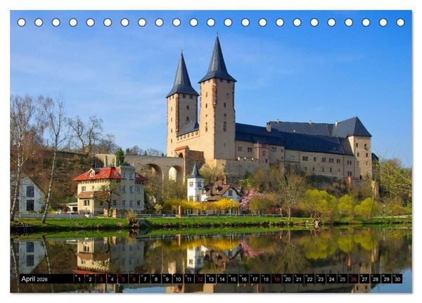 Produktbild: Schl&ouml;sser und Burgen in Sachsen (Tischkalender 2026 DIN A5 quer), CALVENDO Monatskalender