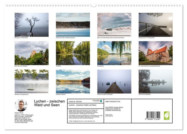 Produktbild: Lychen - zwischen Wald und Seen (hochwertiger Premium Wandkalender 2027 DIN A2 quer), Kunstdruck in Hochglanz