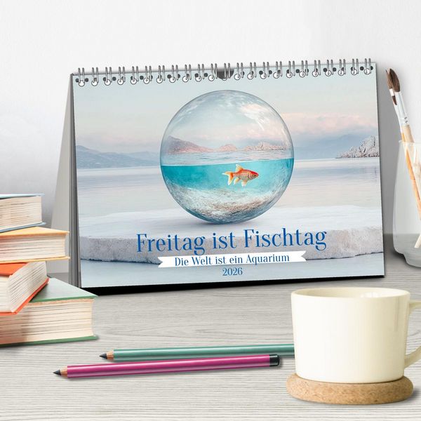 Produktbild: Freitag ist Fischtag (Tischkalender 2026 DIN A5 quer), CALVENDO Monatskalender