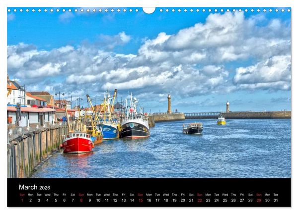 Produktbild: Whitby Harbour (Wall Calendar 2026 DIN A3 landscape), CALVENDO 12 Month Wall Calendar