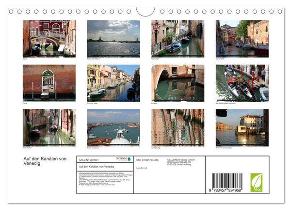 Produktbild: Auf den Kan&auml;len von Venedig (Wandkalender 2026 DIN A4 quer), CALVENDO Monatskalender