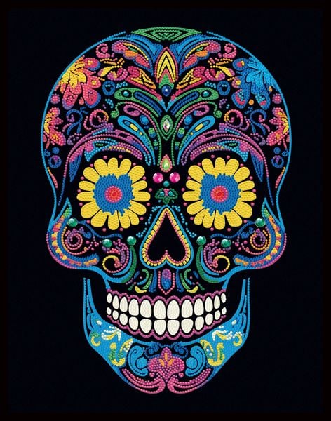 Produktbild: DIAMOND DOTZ - Diamond Painting Neon Totenkopf