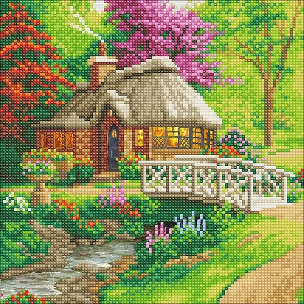 Produktbild: Craft Buddy CAK-TK2M - Crystal Art, Friendship Cottage, Thomas Kinkade Kit, 30 x 30 cm
