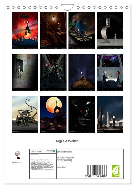 Produktbild: Digitale Welten (Wandkalender 2026 DIN A4 hoch), CALVENDO Monatskalender