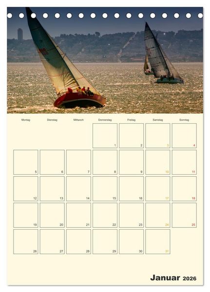 Produktbild: Segeln, unser Jahresplaner (Tischkalender 2026 DIN A5 hoch), CALVENDO Monatskalender
