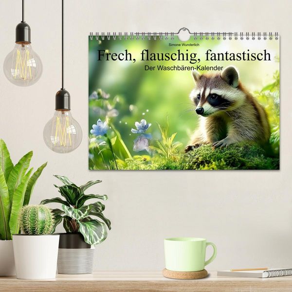 Produktbild: Frech, flauschig, fantastisch - Der Waschb&auml;ren-Kalender (Wandkalender 2026 DIN A4 quer), CALVENDO Monatskalender