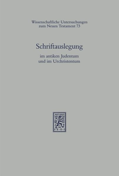 Produktbild: Schriftauslegung im antiken Judentum und im Urchristentum