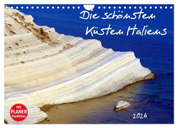 Produktbild: Die sch&ouml;nsten K&uuml;sten Italiens (Wandkalender 2026 DIN A4 quer), CALVENDO Monatskalender