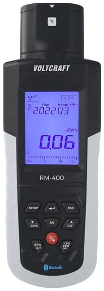 Produktbild: VOLTCRAFT RM-400 Geigerz&auml;hler Strahlung: Alpha, Beta, Gamma, R&ouml;ntgen akustischer Warnton, inkl. Auswertungssoftware, Datenlogger