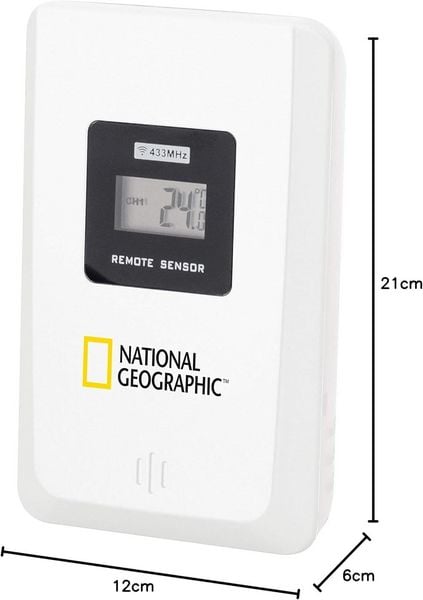 Produktbild: Bresser 13872 - NATIONAL GEOGRAPHIC Funkwetterstation Transparent, drahtlos