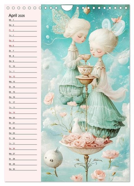 Produktbild: Tarot Wunderwelten. Surrealistische und magische Tarot-Kunst (Wandkalender 2026 DIN A4 hoch), CALVENDO Monatskalender