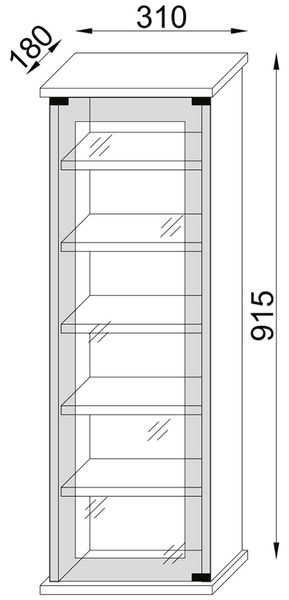 Produktbild: Holz CD DVD Stand Regal Schrank Classic Glast&uuml;r