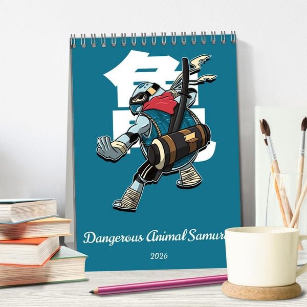 Produktbild: Dangerous Animal Samurai (Desk Calendar 2026 DIN A5 portrait), CALVENDO 12 Month DeskCalendar
