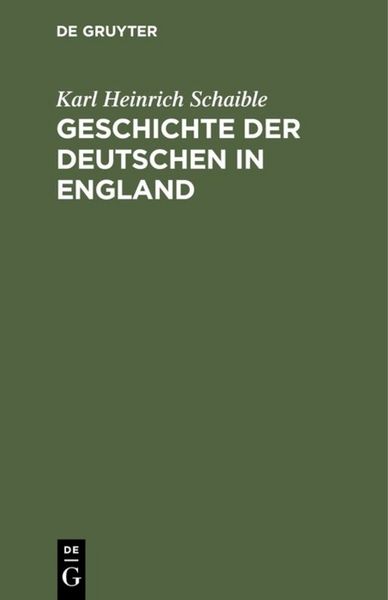 Produktbild: Geschichte der Deutschen in England