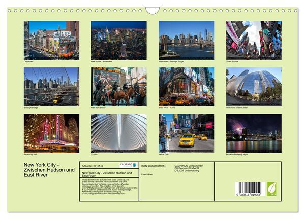 Produktbild: New York City - Zwischen Hudson und East River (Wandkalender 2026 DIN A3 quer), CALVENDO Monatskalender