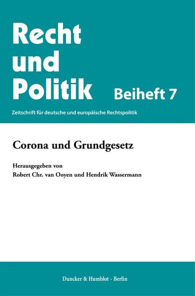 Produktbild: Corona und Grundgesetz.