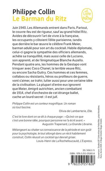 Produktbild: Le Barman du Ritz
