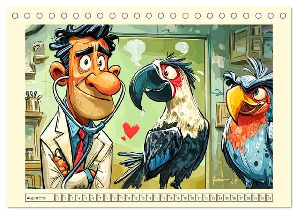 Produktbild: Beim Tierarzt! Tierisch schr&auml;ge Besuche in der Vetklinik (Tischkalender 2026 DIN A5 quer), CALVENDO Monatskalender