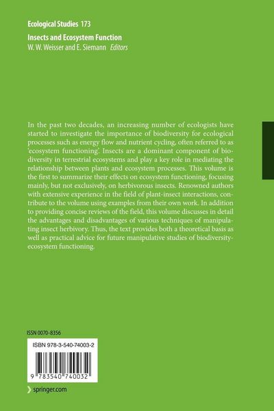 Produktbild: Insects and Ecosystem Function