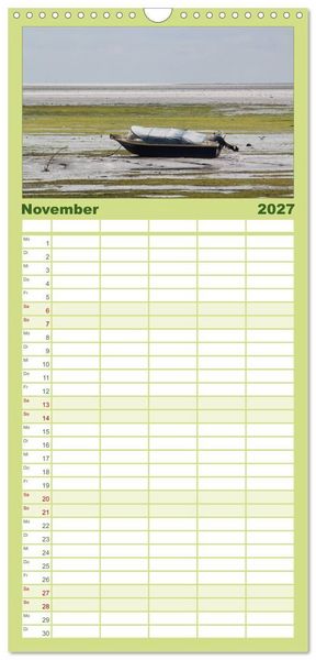 Produktbild: Familienplaner 2027 - Texel, eine Perle Frieslands mit 5 Spalten (Wandkalender, 21 x 45 cm) CALVENDO