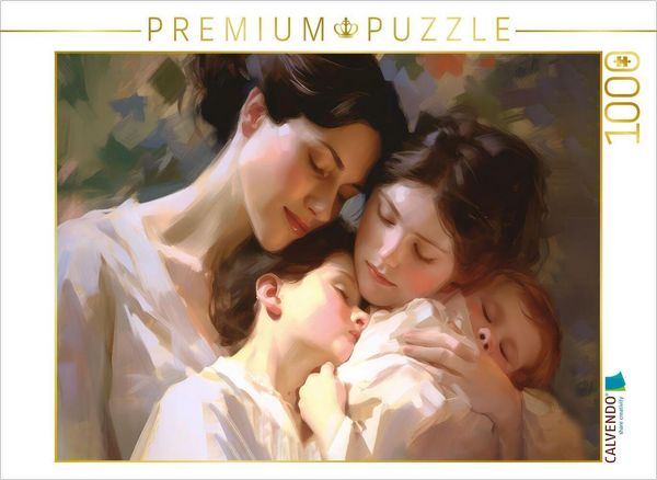 Produktbild: CALVENDO Puzzle Eine Mutter umarmt ihre Kinder | 1000 Teile Lege-Gr&ouml;&szlig;e 64x48cm Foto-Puzzle f&uuml;r gl&uuml;ckliche Stunden