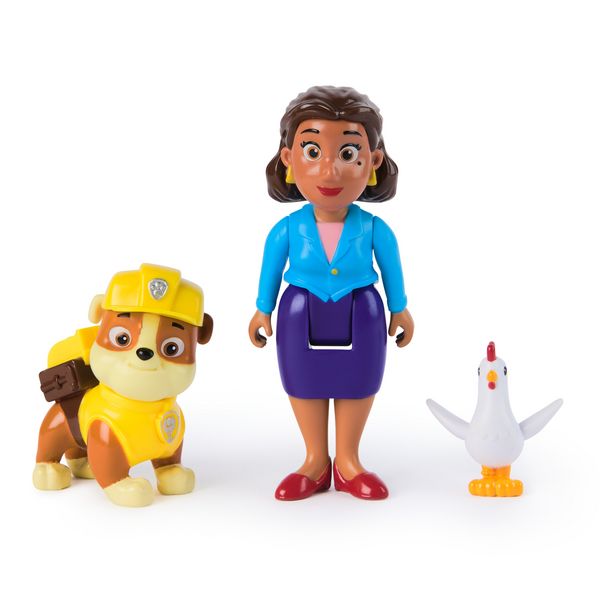 Produktbild: PAW Patrol Hero Pups &ndash; Actionfigurenset mit Rubble Hundefigur, B&uuml;rgermeisterin Gutherz Figur und Henrietta H&uuml;hner Figur