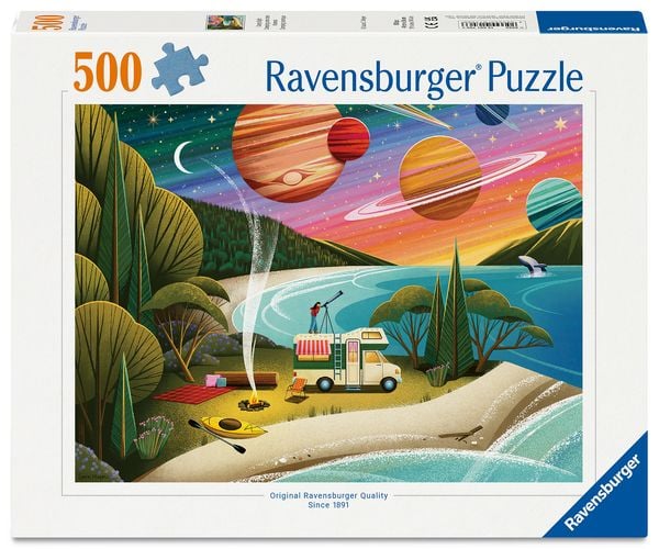 Produktbild: Erwachsenenpuzzle 500 Teile - Camping unter dem Kosmos