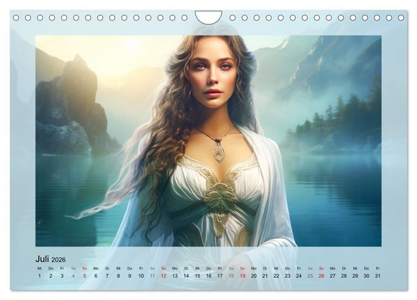 Produktbild: Avalons magische Frauen. Geheimnisvolle und Sagenumwobene Insel (Wandkalender 2026 DIN A4 quer), CALVENDO Monatskalender