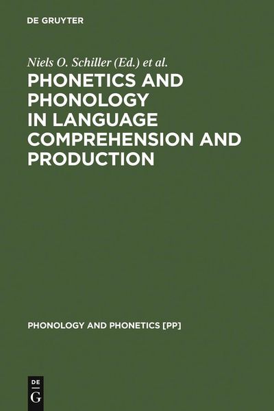Produktbild: Phonetics and Phonology in Language Comprehension and Production