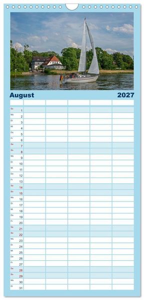 Produktbild: Familienplaner 2027 - Segelboote - Eleganz in Vollendung mit 5 Spalten (Wandkalender, 21 x 45 cm) CALVENDO