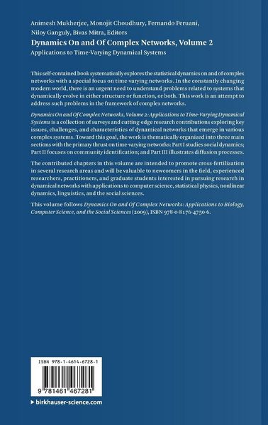 Produktbild: Dynamics On and Of Complex Networks, Volume 2