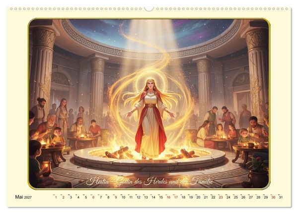 Produktbild: Griechische Gottheiten des Guten (Wandkalender 2027 DIN A2 quer), CALVENDO Monatskalender