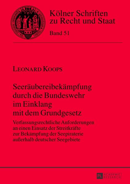 Produktbild: Seer&auml;ubereibek&auml;mpfung durch die Bundeswehr im Einklang mit dem Grundgesetz