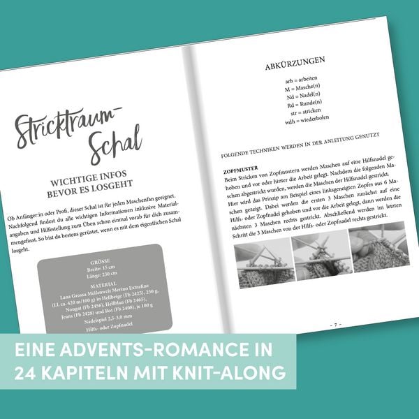 Produktbild: Stricktraum und Pl&auml;tzchenduft. Eine Kreativ-Romance. Mit Muster-Schal-Knit-Along. Adventskalenderbuch (Band 2)